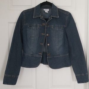 Ann Taylor LOFT dark wash denim jacket